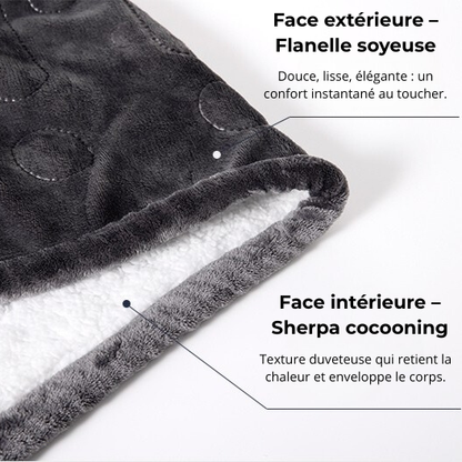 Plaid chauffant premium – Flanelle ultra-douce - Gris clair