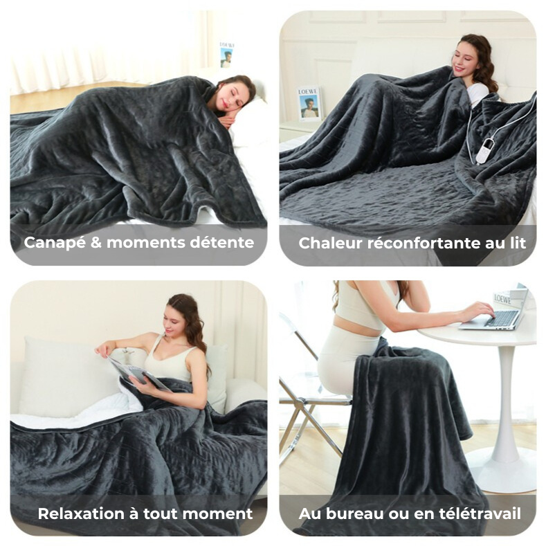 Couverture chauffante - Gris