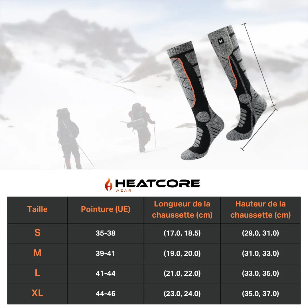 Heatcore™ Sock'R34 - Chaussettes chauffantes Unisexe