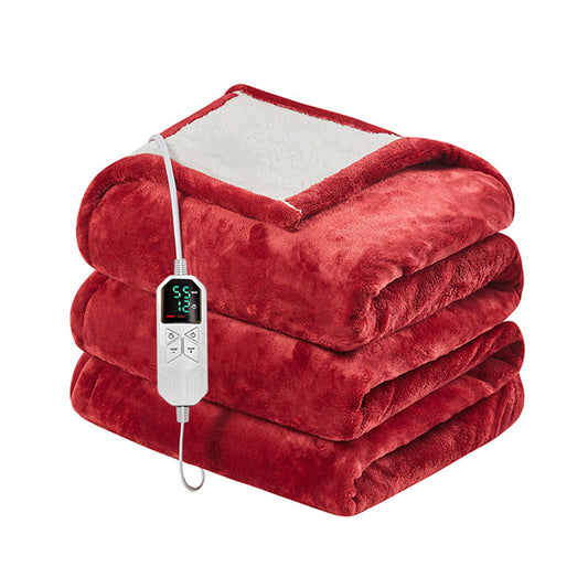 Plaid chauffant premium – Flanelle ultra-douce - Rouge
