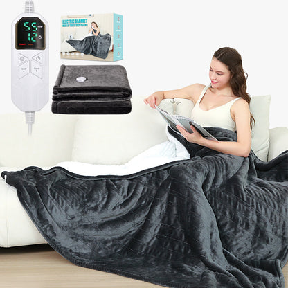 Plaid chauffant premium – Flanelle ultra-douce - Gris clair