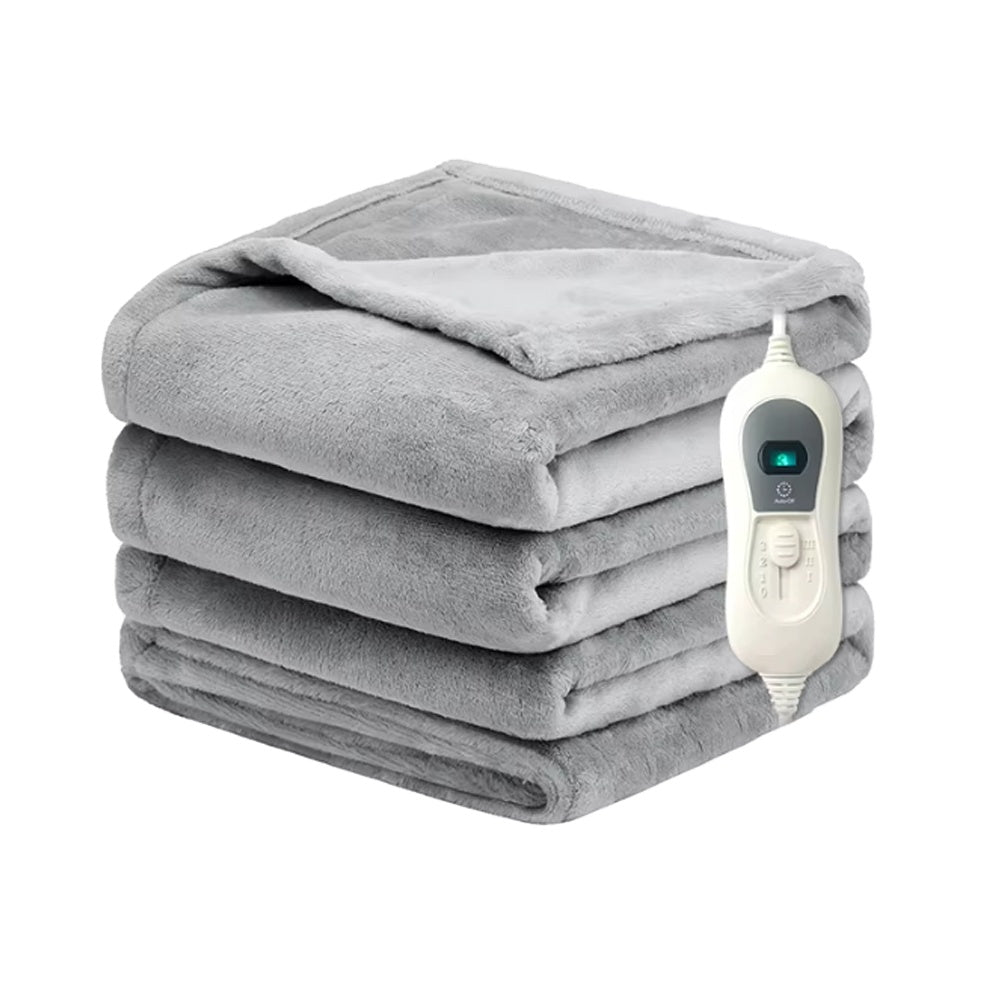 Plaid chauffant premium – Flanelle ultra-douce - Gris